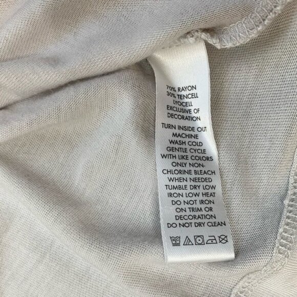 Calvin Klein Women's Embellished Shoulder T-Shirt Short Sleeve Oversized Grey - Picture 11 of 14